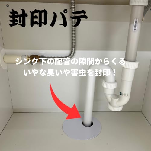 Neo Unite Sealing Putty, Set of 2, Made In Japan, 100g X 2 Packs, Non-Hardening, Insect Repellent, Odor Control, Ivory Color, for Filling Gap In Pipes