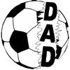 Black T Shirt With Soccer Ball And Dad Print For Casual Wear