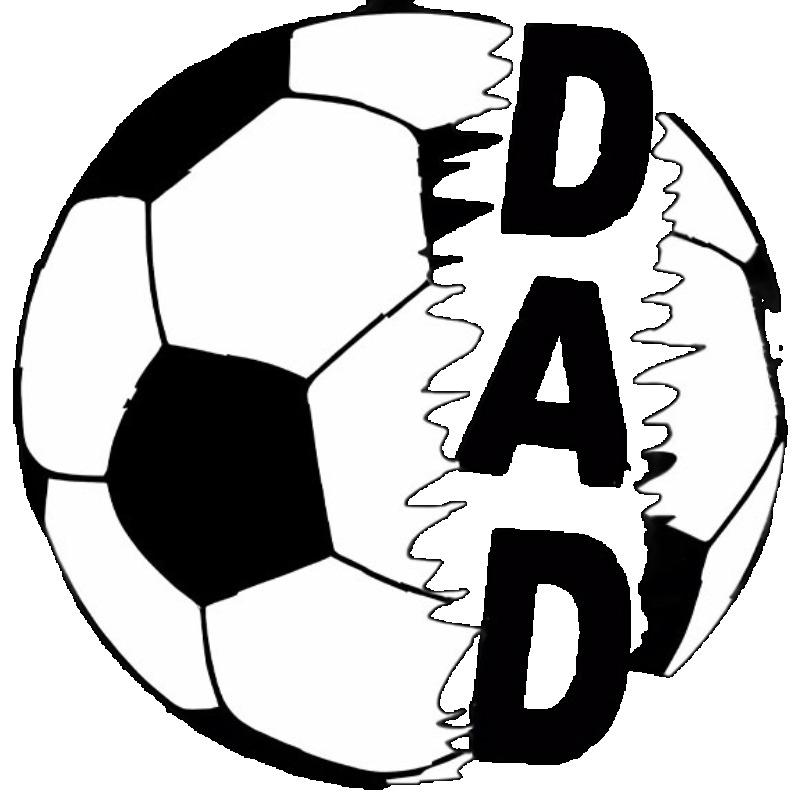 Black T Shirt With Soccer Ball And Dad Print For Casual Wear
