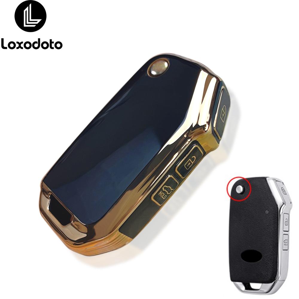 

Мягкий ТПУ Новый Чехол для ключа автомобиля для Kia Sportage 2023 для Kia Ceed K5 Sport Xceed Sports Seltos 3-кнопочная крышка ключа оболочка брелок чёрный