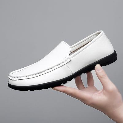2025 Large Size 38-47 Leather Penny Loafers Slippers Men Moccasins Mens Casual Shoes Half Shoes Slip On Flats Male Driving Shoes