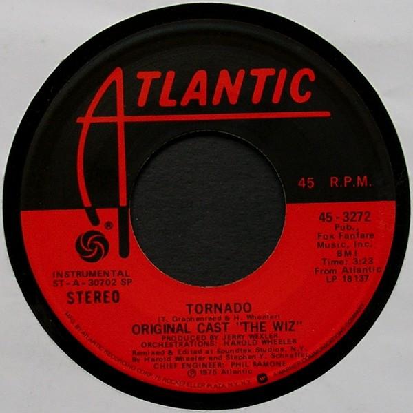 

7inch Record ORIGINAL CAST THE WIZ - Tornado 453272 Atlantic 1975 US Soul/Funk Used