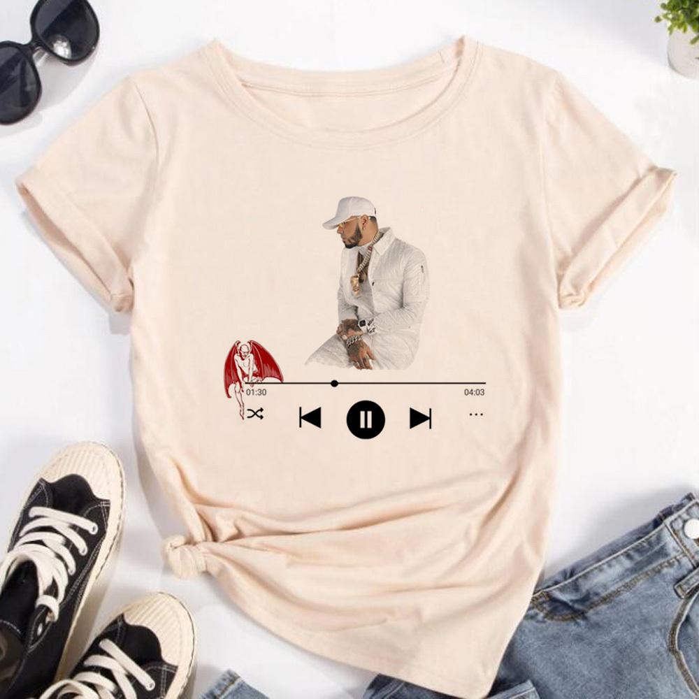 Anuel Aa tshirt Women Colorful Punk anime kawaii Trendy Y2k t shirt aesthetic kawaii graphic anime