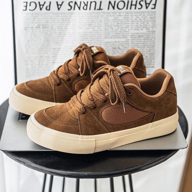 

2025 нове чоловіче взуття нішевий дизайн низькі дихаючі трендові спортивні та повсякденні кеди чоловічі B2228 44 верблюд