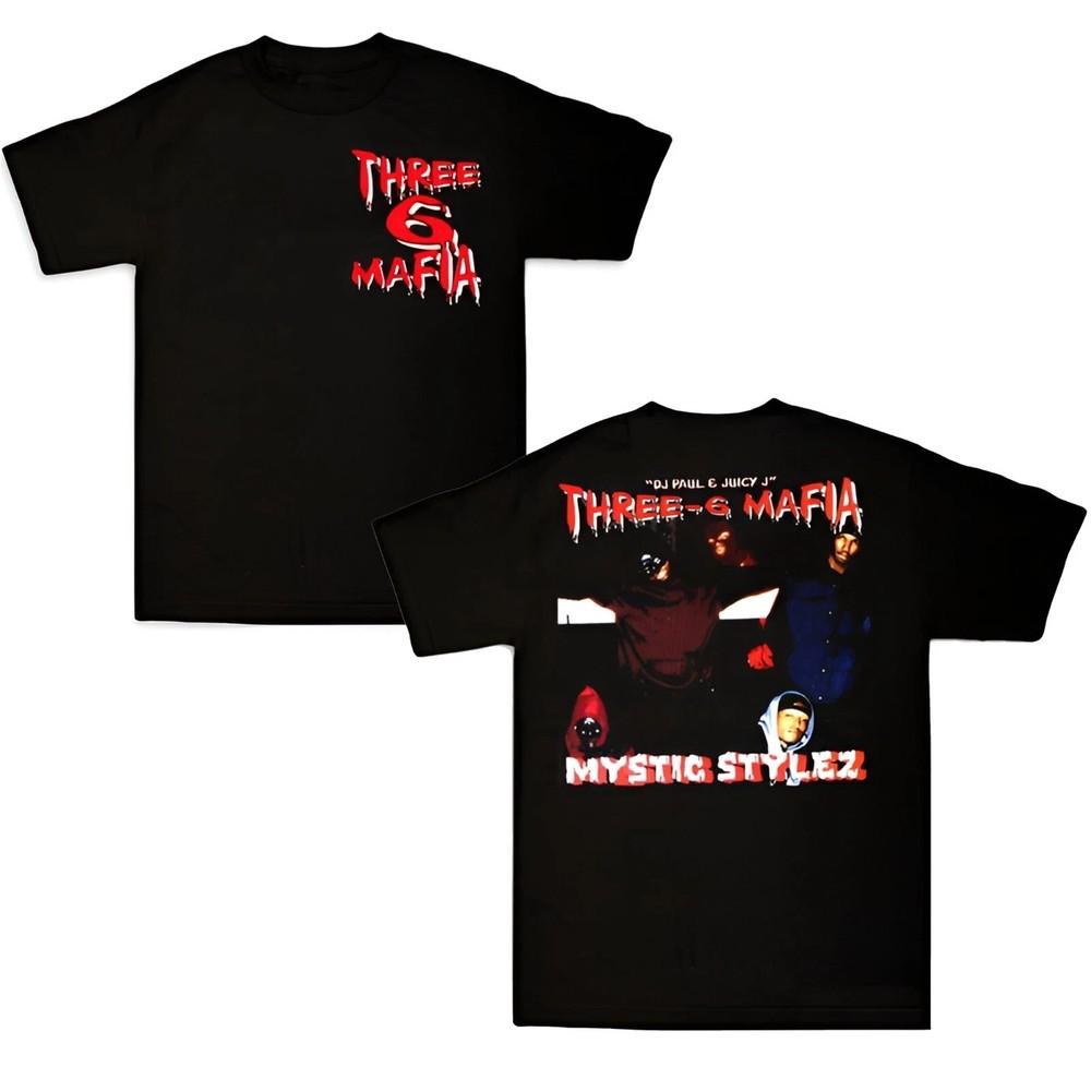 

Двусторонняя футболка Three 6 Mafia Mystic Stylez Tour Новая Черная S-234XL Футболка TU134 Унисекс XXL
