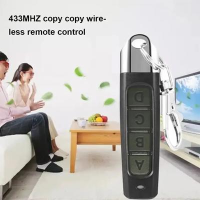 433MHz Keychain Remote Control, 4-Channel ABCD Code Duplicator, Garage Door/Gate Opener Clone, Car Key Replicator