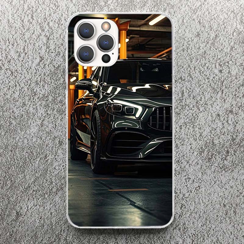 

Чехол для телефона Sport Car C63 E63 S63 G63 для Apple iPhone 16 15 14 13 12 11 Pro Max Mini XS XR X 7 Plus 8 + SE из мягкого силикона с принтом S iPhone 12 Mini