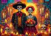 Mexican Skeleton Day Theme Banner Decoration Background Day of The Dead Party Home Decoration Photography Background Cloth