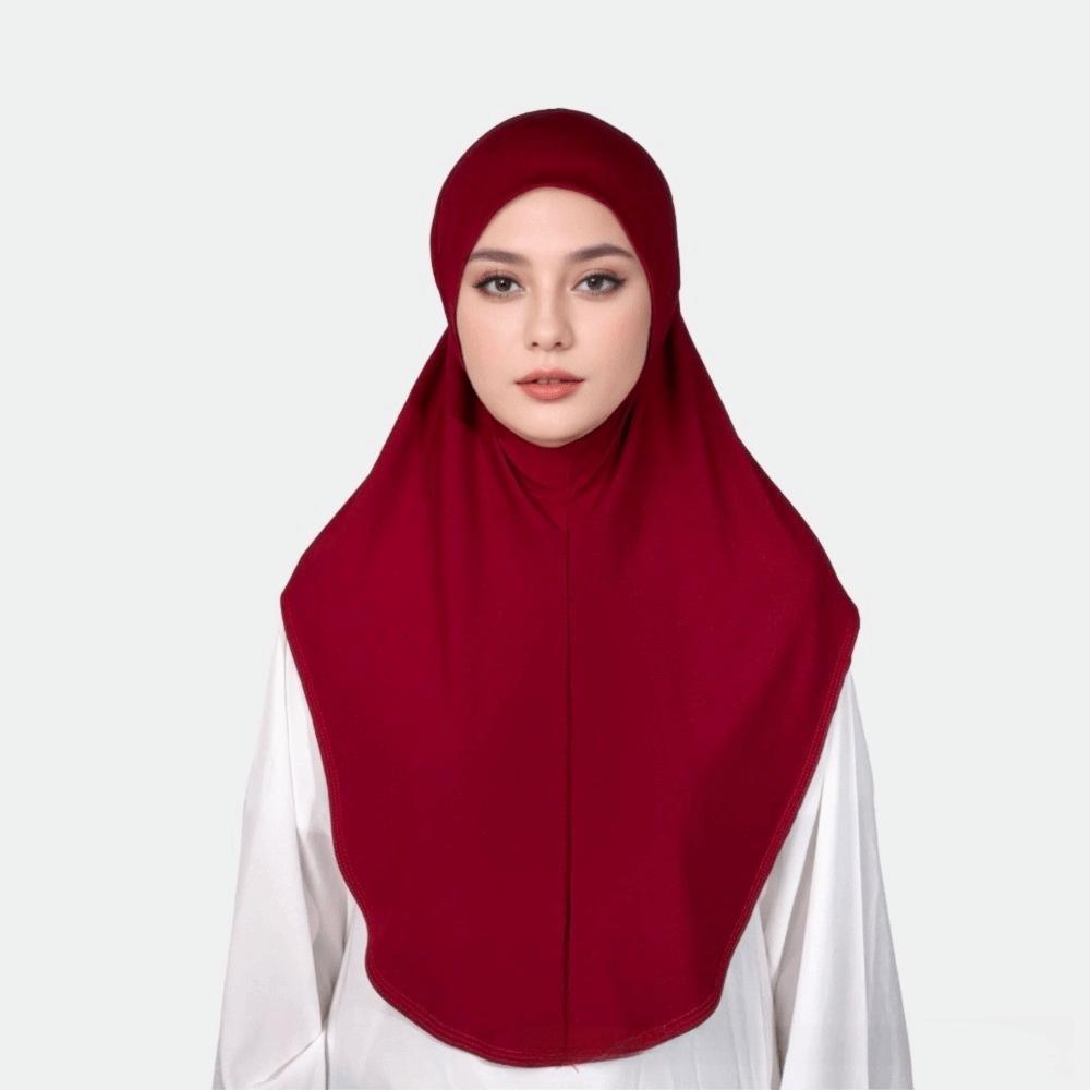 Atmungsaktiver Eid al-Fitr Langer Turban Verstellbarer Hijab Kopfwickel Elegantes Arabisches Damen Kopftuch Täglich