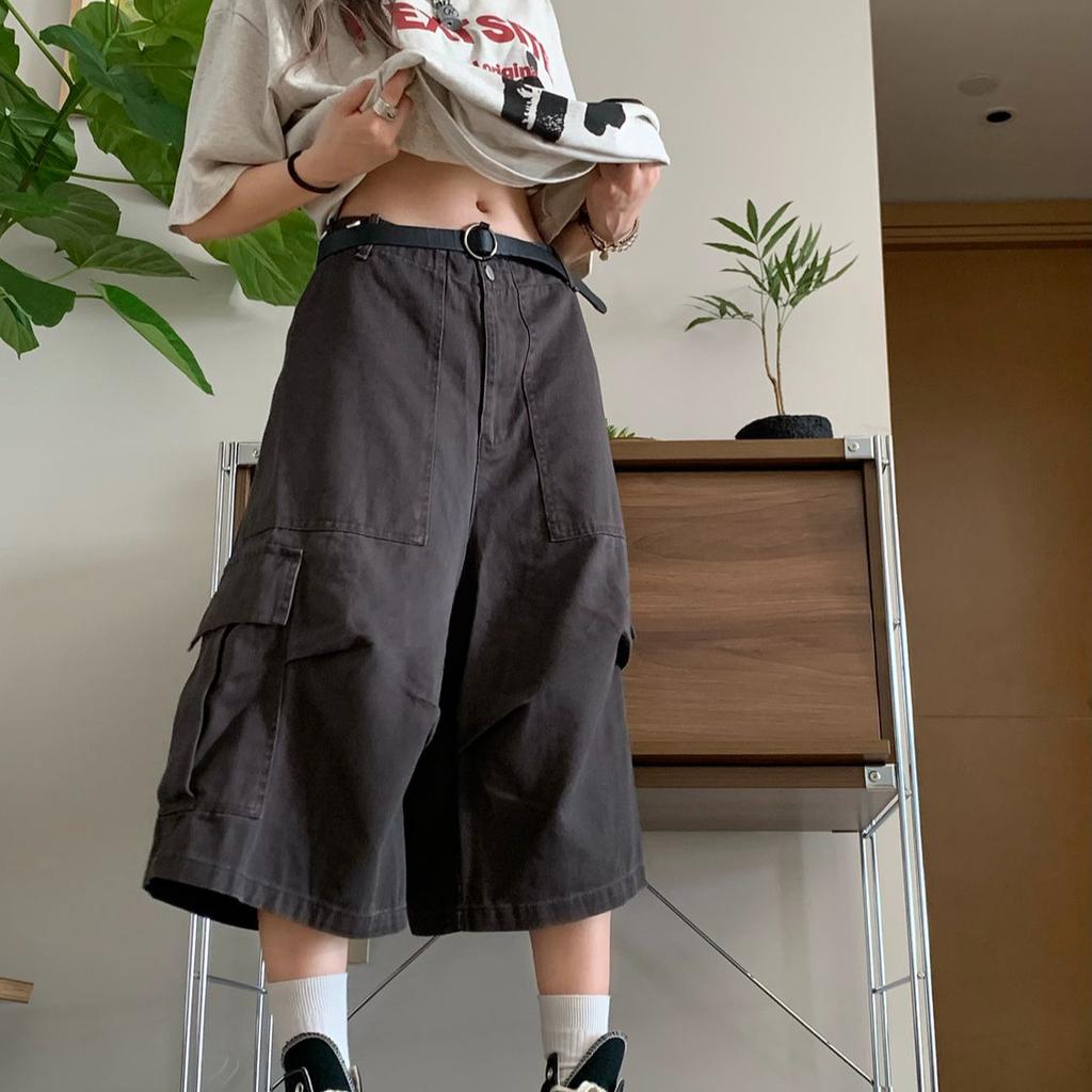 American Vintage Y2k 90s Cargo Pants Women Harajuku Oversized Jorts Baggy Summer Short Trousers Streetwear Korean Shorts