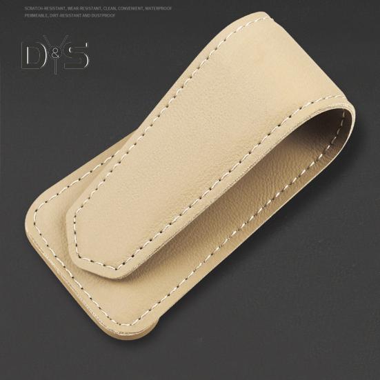 Magnetic Sunglasses Clip for Car Visor Faux Leather Glasses Holder Clip Car Interior Sunglass Holder for Fast Access
