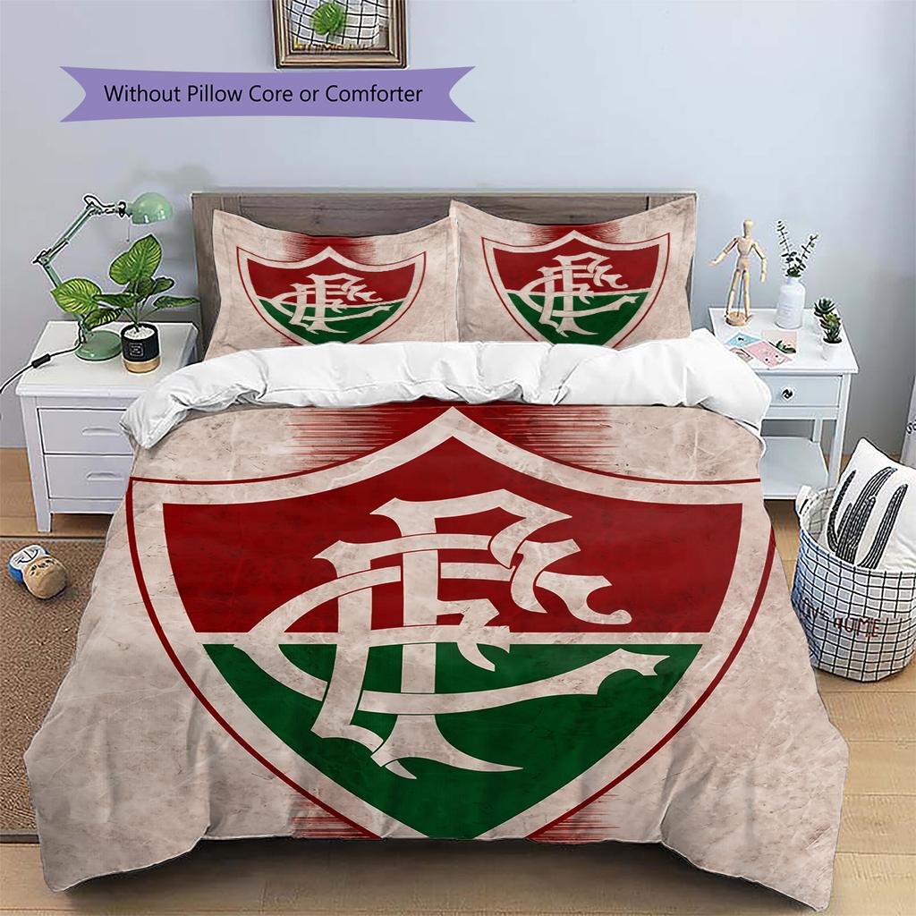 Fluminense FC Pattern Bedding Quilt Set Home Decoration Gift (1 * duvet cover + 2 * pillowcase without core)