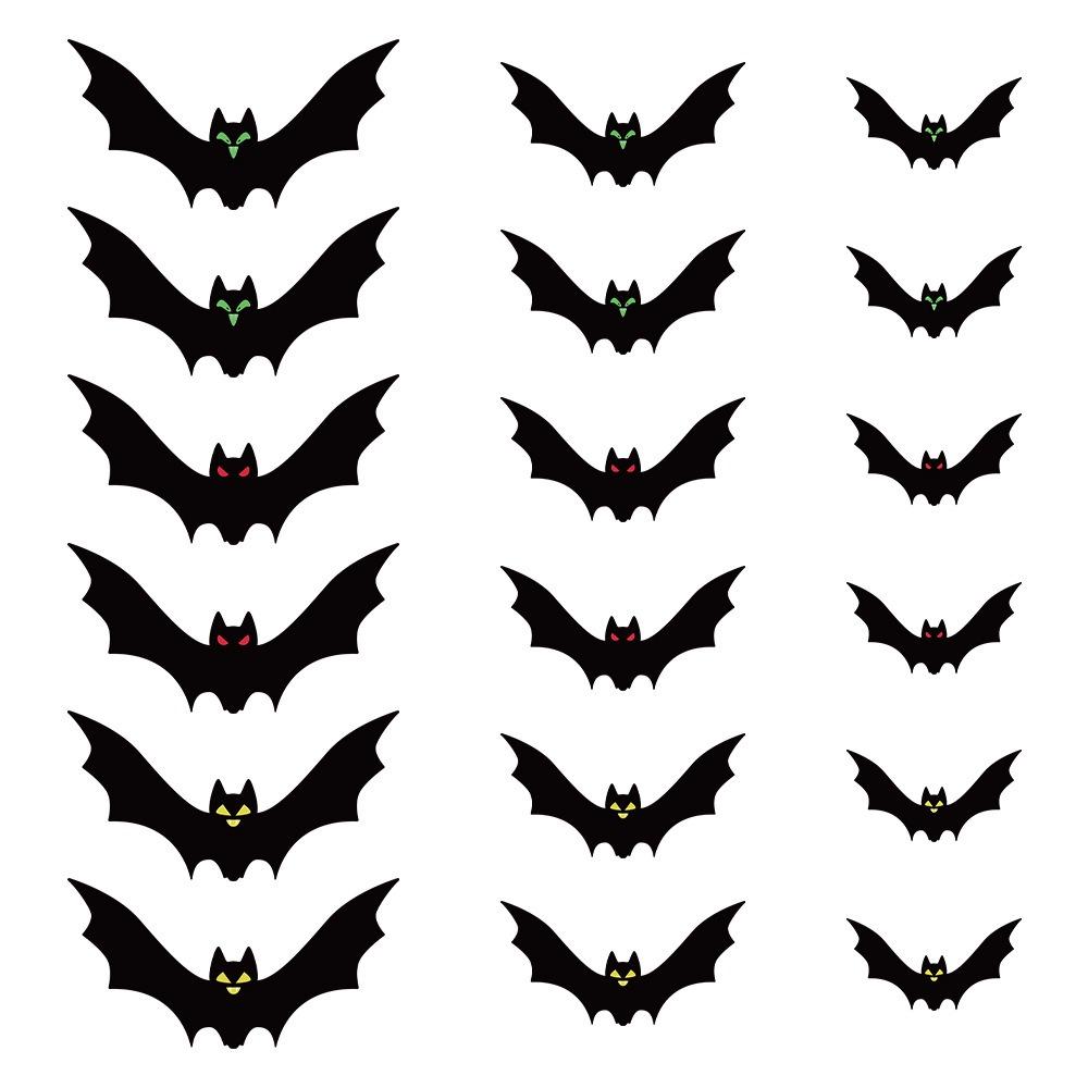Spooky Bats Wall Decor with Eyes Simulation Bat Pendant Hanging Spooky Bats  Haunted House