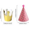 11PCS Hats Paper Cone Birthday Party Hats Polka Dot DIY Handmade Kids Birthday Party Photo Props With Ball Crown Design