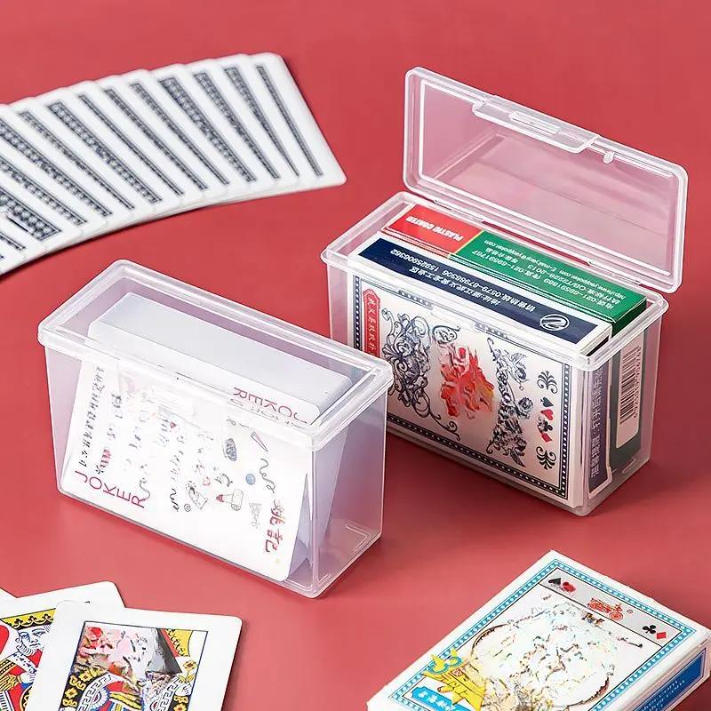 Transparente Kunststoff-Aufbewahrungsbox für Spielkarten Bankausweis Promi Idol Kleiner Kartenhalter Kleine Zubehör-Aufbewahrungsbox