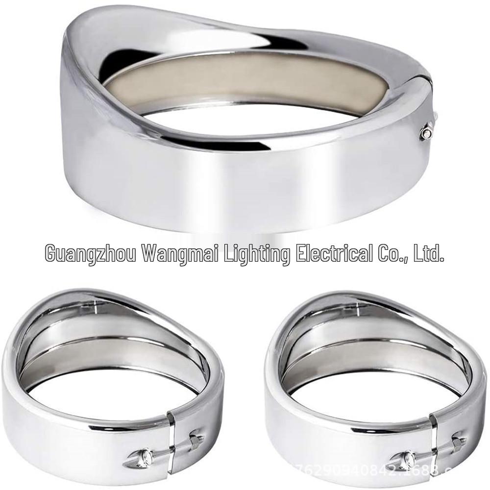 

7-Inch & 4.5-Inch Harley Motorcycle LED Headlight Visor Protector Set - Waterproof Accessories Black Set