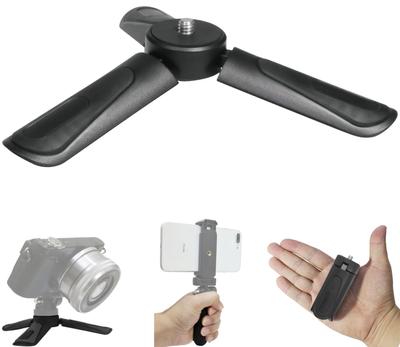 2Way Mini Tripod Inch Screw Low Angle Tabletop Tripod Foldable Portable Table Stand Photography Grip Compatible with Smartphones Digital Cameras