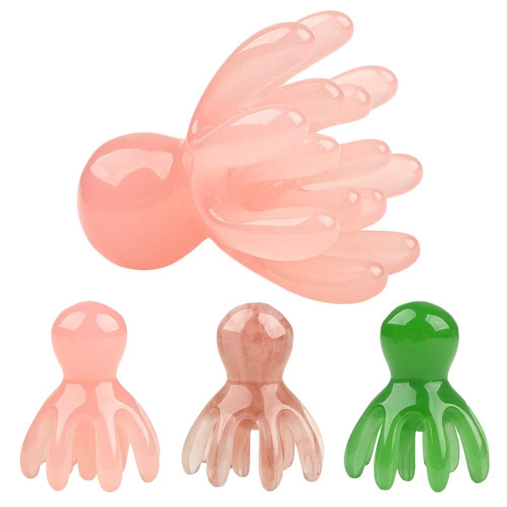 Resin Head Massager 14 Tooth Scalp Massager Tool Octopus Massage Comb  Hair Care Acupressure