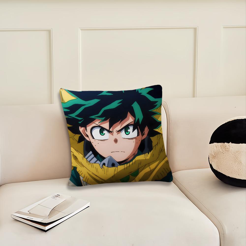 Anime M-My H-Hero Academia Izuku Midoriya Cushion Cover Living Room Headboard Office Bedroom Cushion Sofa Nap Time Pillow Case