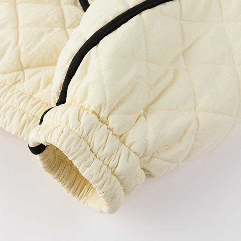 Parkas in Kontrastfarbe für Damen, Herbst/Winter, neue modische Daunenjacke mit Reißverschluss und übergroßen Mänteln, lässige Langarmjacken