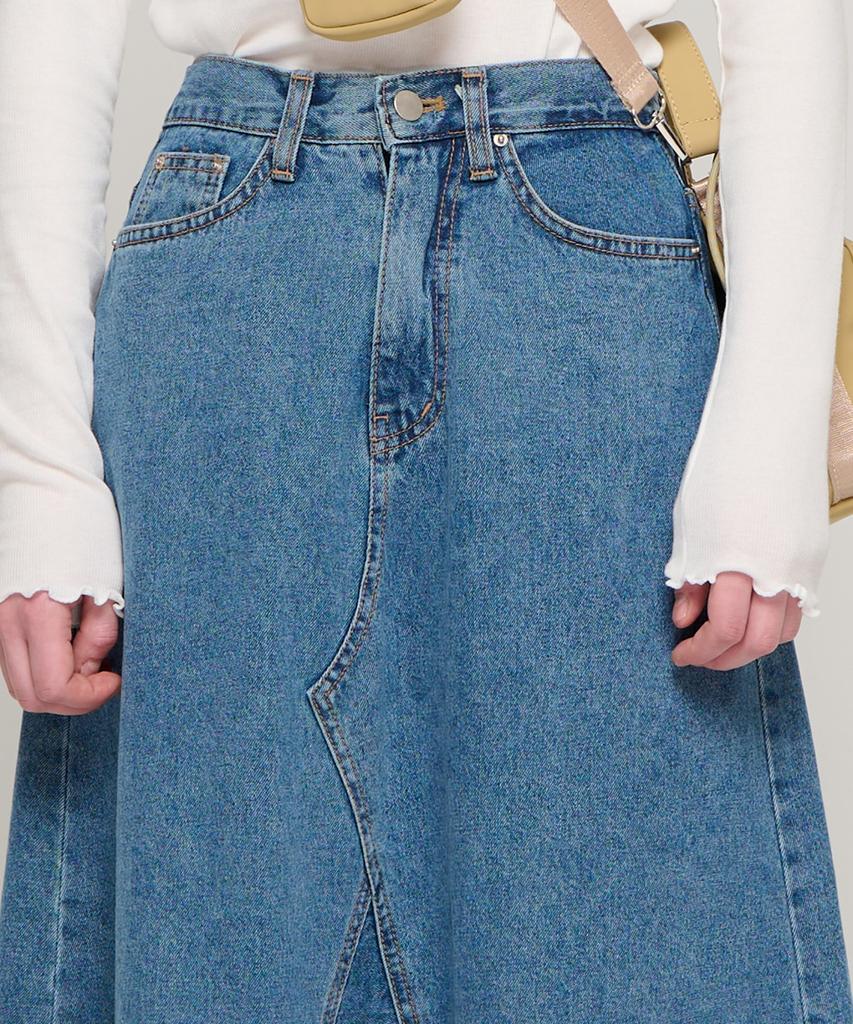 ROIDESROIS Maxi Denim Long Skirt (Blue)