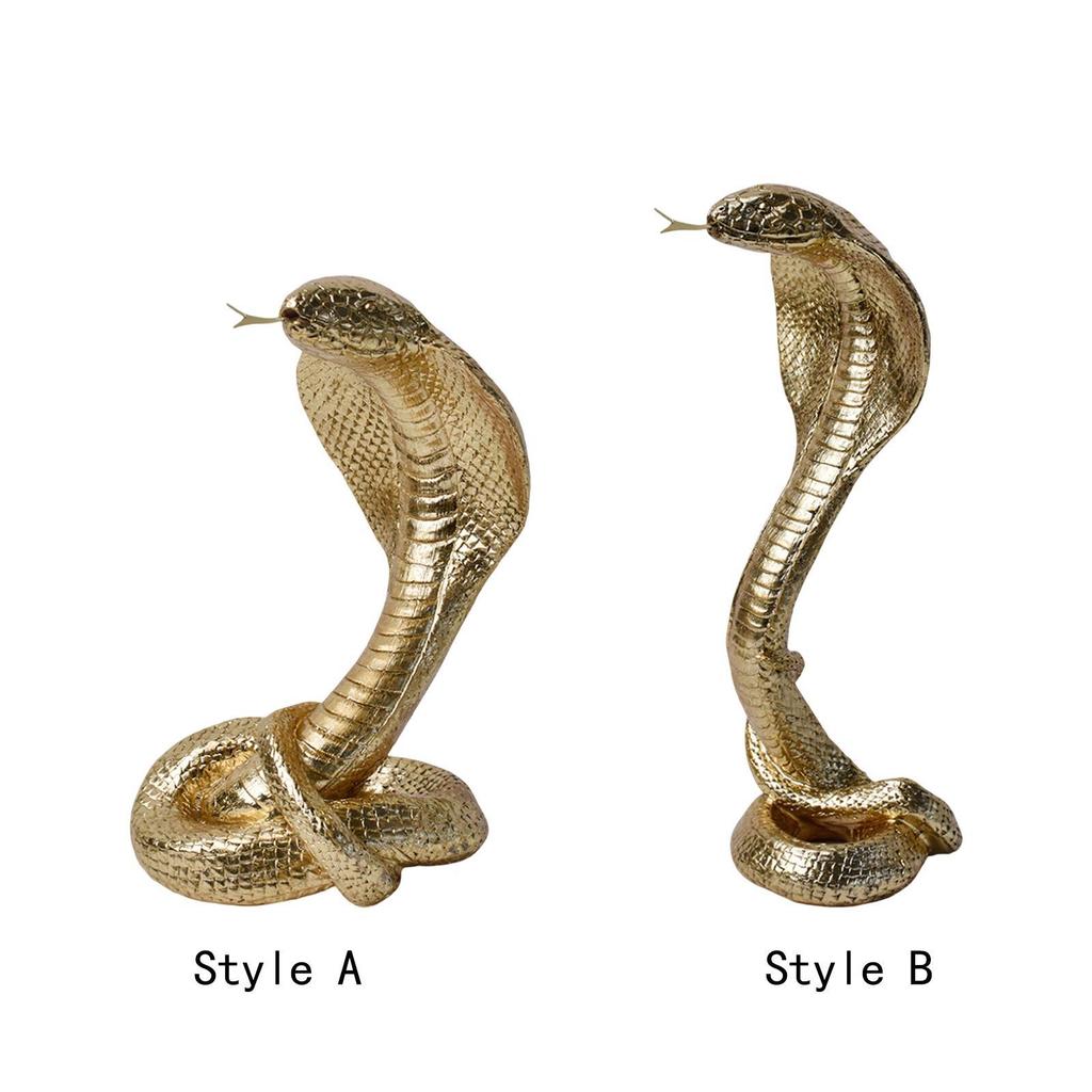 Snake Statue Home Decoration Collectible Art Crafts Creative Animal Sculpture for TV Cabinet Desk Bookshelf Office Tea Room