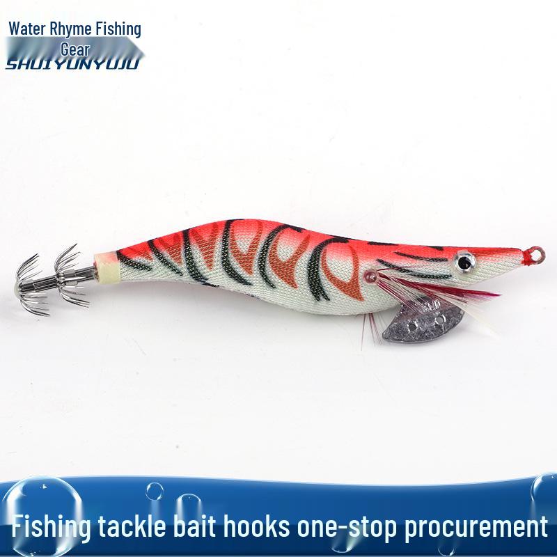 Luminous Soft Leg Squid Jig Lures with Rattle for Fishing