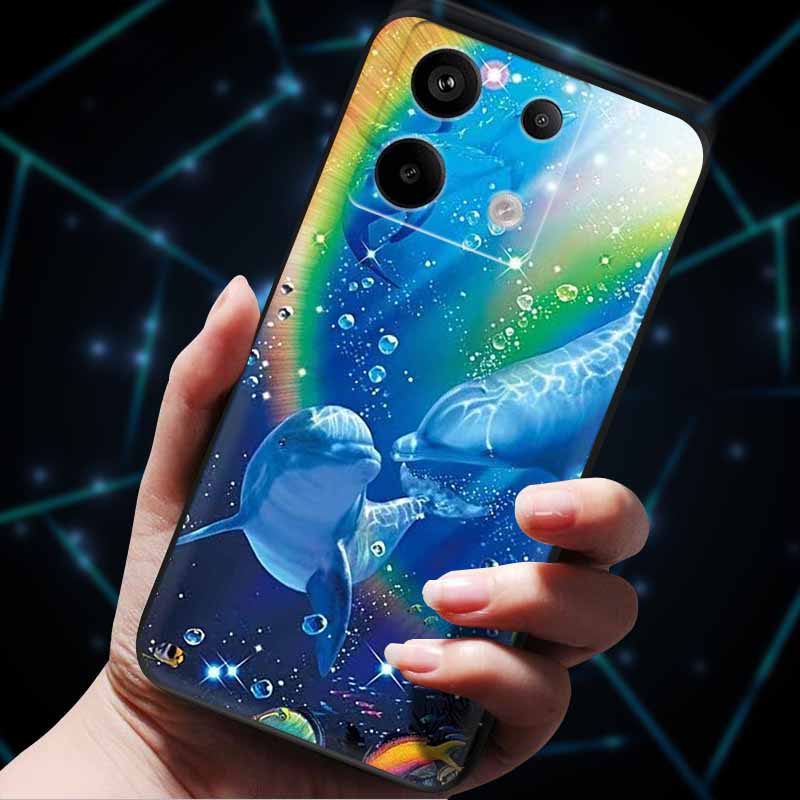 For Redmi Note 13 Pro 5G Case Lovely Soft Painted Cats TPU Silicone Funda For Xiaomi Redmi Note 13 5G Cover Etui Note13 Pro Plus