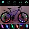 2-6PCS Bike Wheel Spoke LED Lights, 3 Lighting Modes Waterproof Tire Lamp, Safety Warning Easy Install Bicycle Accessories