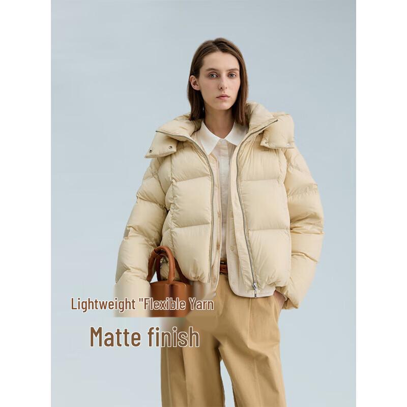 Bingjie Petite Damen Kurze Daunenjacke