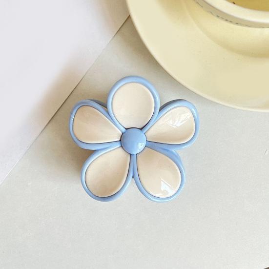 Hair Clip Flower-Shaped Candy Color Hairpin Back Head Hair Claw No Hair Damage Hair Decoration Daily Wear
