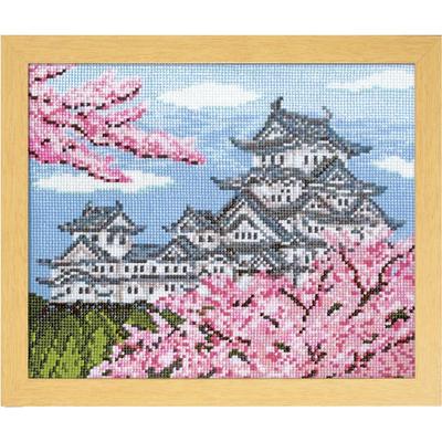 Olympus Embroidery Kit Frame Himeji Castle In Spring 7414
