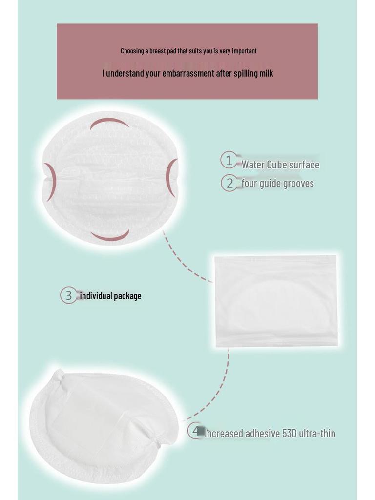 100-Pack Disposable Breast Pads for Leaking Milk: Ideal for Pregnant and Breastfeeding Women