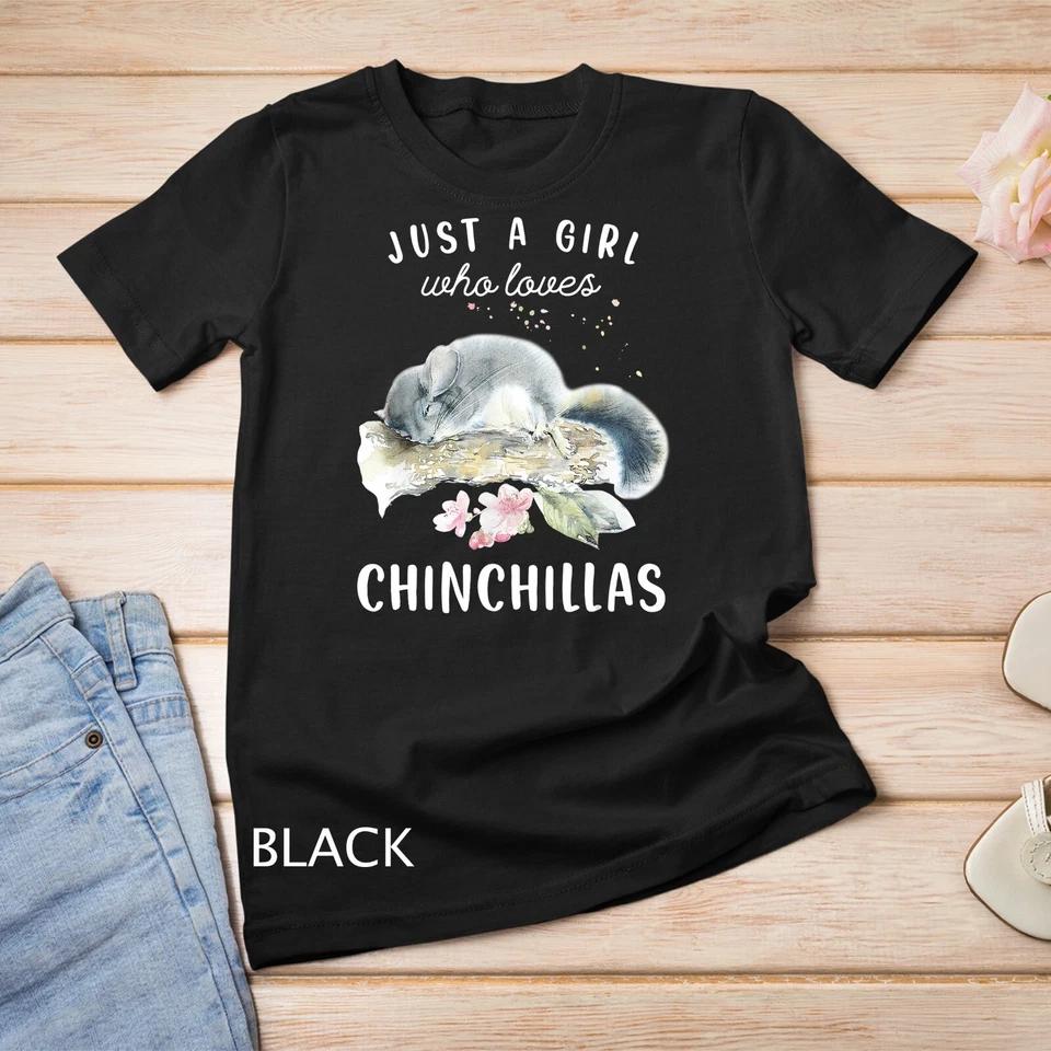 Chinchilla T-Shirt, Nur ein Mädchen, das Chinchillas liebt Unisex T-Shirt 3
