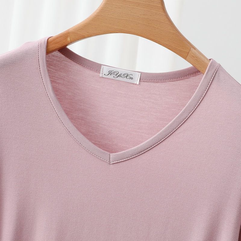 Women's Loose Casual Pajama Sets V-neck T-shirt and Drawstring Pants