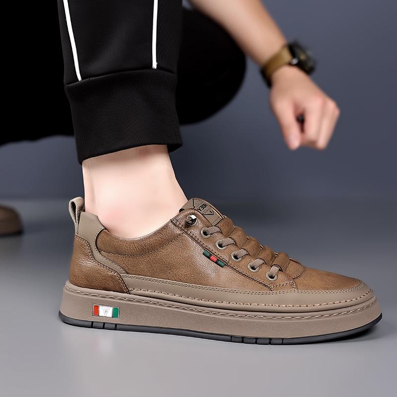 Herr Höst Ny Stil Andningsbar Mjuk Sula Halkfri Slip-on Fritidsskor Trendiga Mångsidiga Snörningsfria Sneakers För Män Storlek 38-44