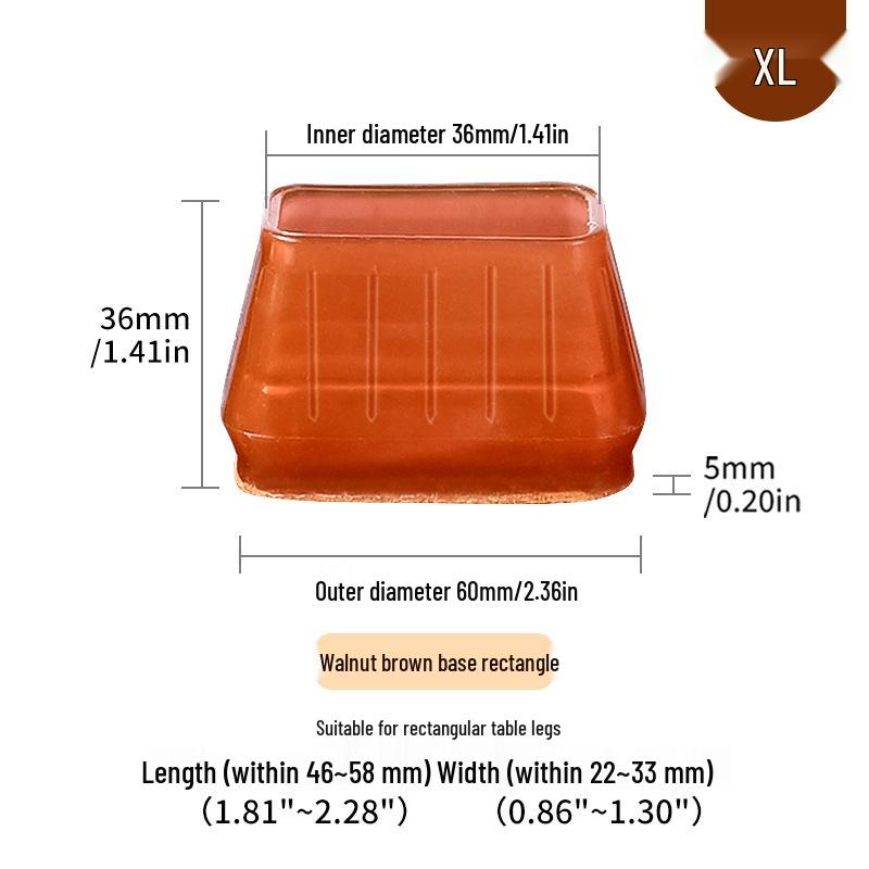 Silicone Chair Leg Covers with Felt Pads - Furniture Protection and Noise Reduction