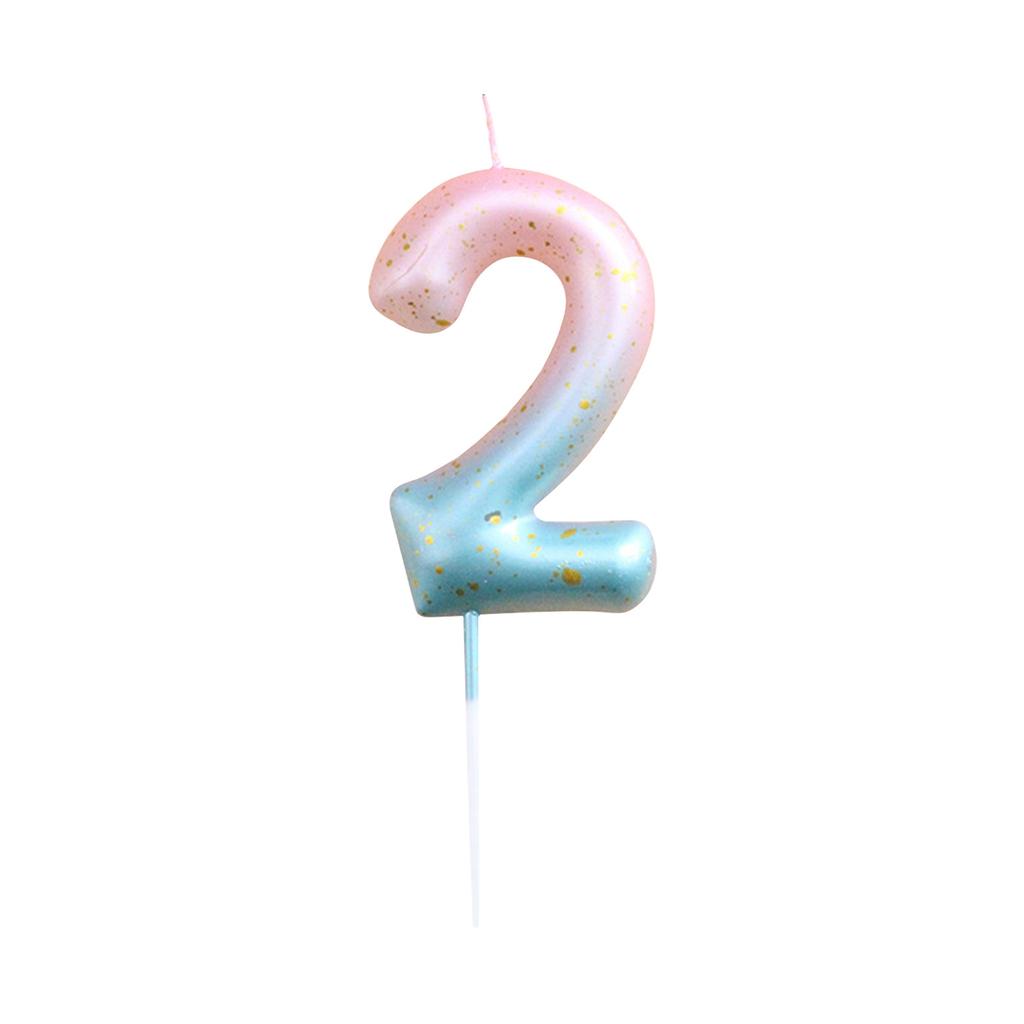 Number 2  Themed Birthday Candles Numeral Birthday Cake Topper For Boy Girl  Birthday Decoration Party Supplies