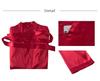 Men's Summer Lightweight European-Size Silk-Feel Mid-Length Cardigan Bathrobe Pajamas