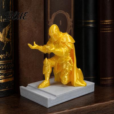 Langlebiger PLA-Stifthalter 3D-gedruckter Ritterhalter Kniendes Standbild Exquisiter Halloween-Schreibwarenhalter Geformte Statue Kreativer Schreibtischorganizer