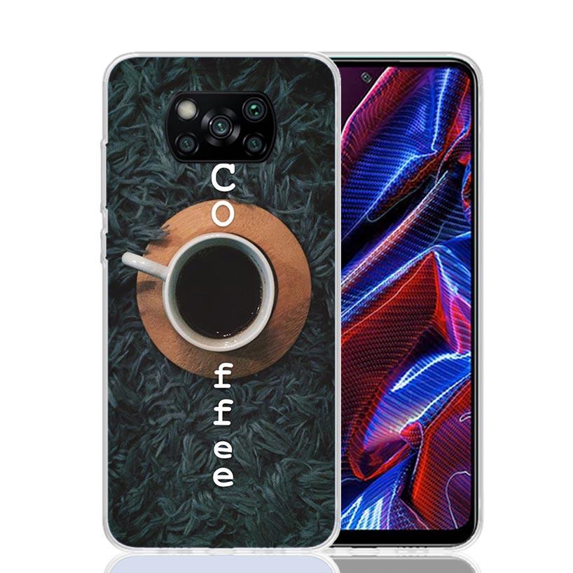 Coffee Wine Cup Case Phone Cover for Xiaomi Poco X3 Nfc X5 X6 X7 X4 Gt F7 Ultra F6 F5 Pro F4 F3 M5S M5 M4 M3 5G Trend Fundas Poc