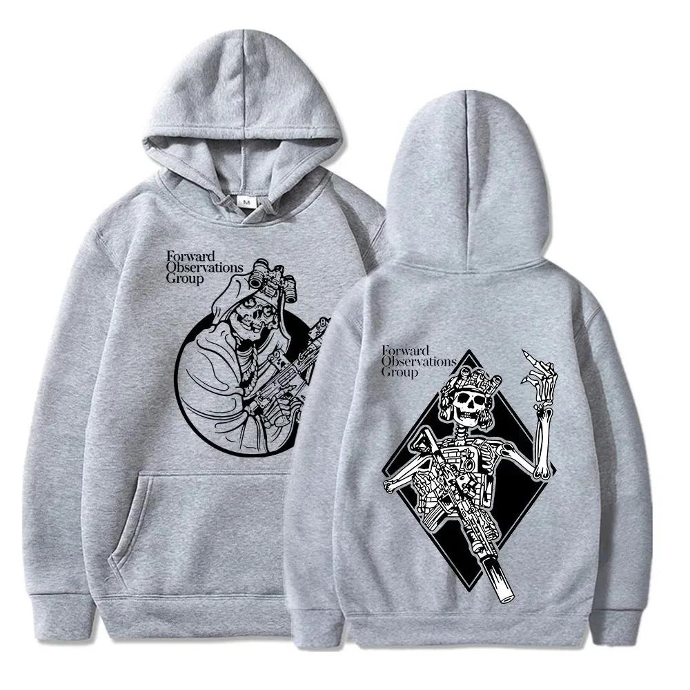 Gbrs Forward Observations Group Cotton Hoodie Punk Skeleton Gothic Clothes Men Women Fashion Vintage Winter Hooded Sweatshirt
