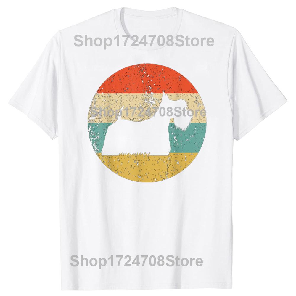 Funny Scottish Terrier Vintage Retro Scottie Dog T-shirts Men Women's Fashion Casual Tshirt 100% Cotton Loose Oversized T Shirt