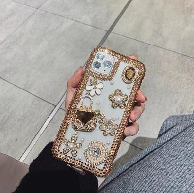 Luxury Beauty Head Wallet, Rhinestone Apple 16 Pro Mobile Phone Case, Suitable for IPhone12345max All-inclusive Soft Edge