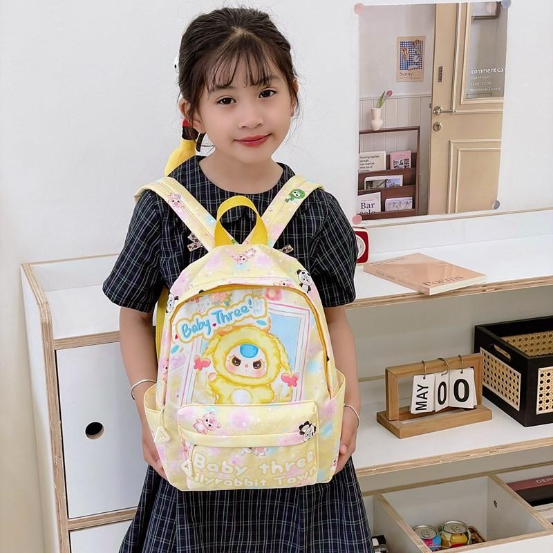 Plush Cute Cartoon Rabbit Letter Printed Children Backpack For School Use