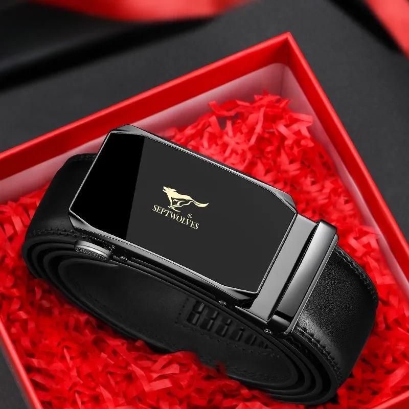 

Ремни для мужчин Высококачественные ремни с автоматической пряжкой для бизнеса Универсальные ремни для подарков на праздники 110cm