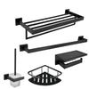 cmaos Black Stainless Steel Double-Layer Towel Rack