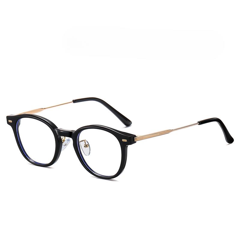 

Retro Small Round Flat Mirror TR90 Anti Blue Light Glasses Unisex Frame Can Be Fitted with Prescription Lenses