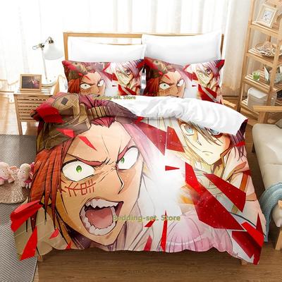 Comfortable Anime Print Bedding Set With Duvet Cover And Pillowcases Single Twin Full Queen King Sizes For Adults And Kids