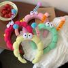 Korean Style Sponge Headband Twisted Funny Cartoon Plush Hairband Cute Headwear Big Eyes Hair Hoop